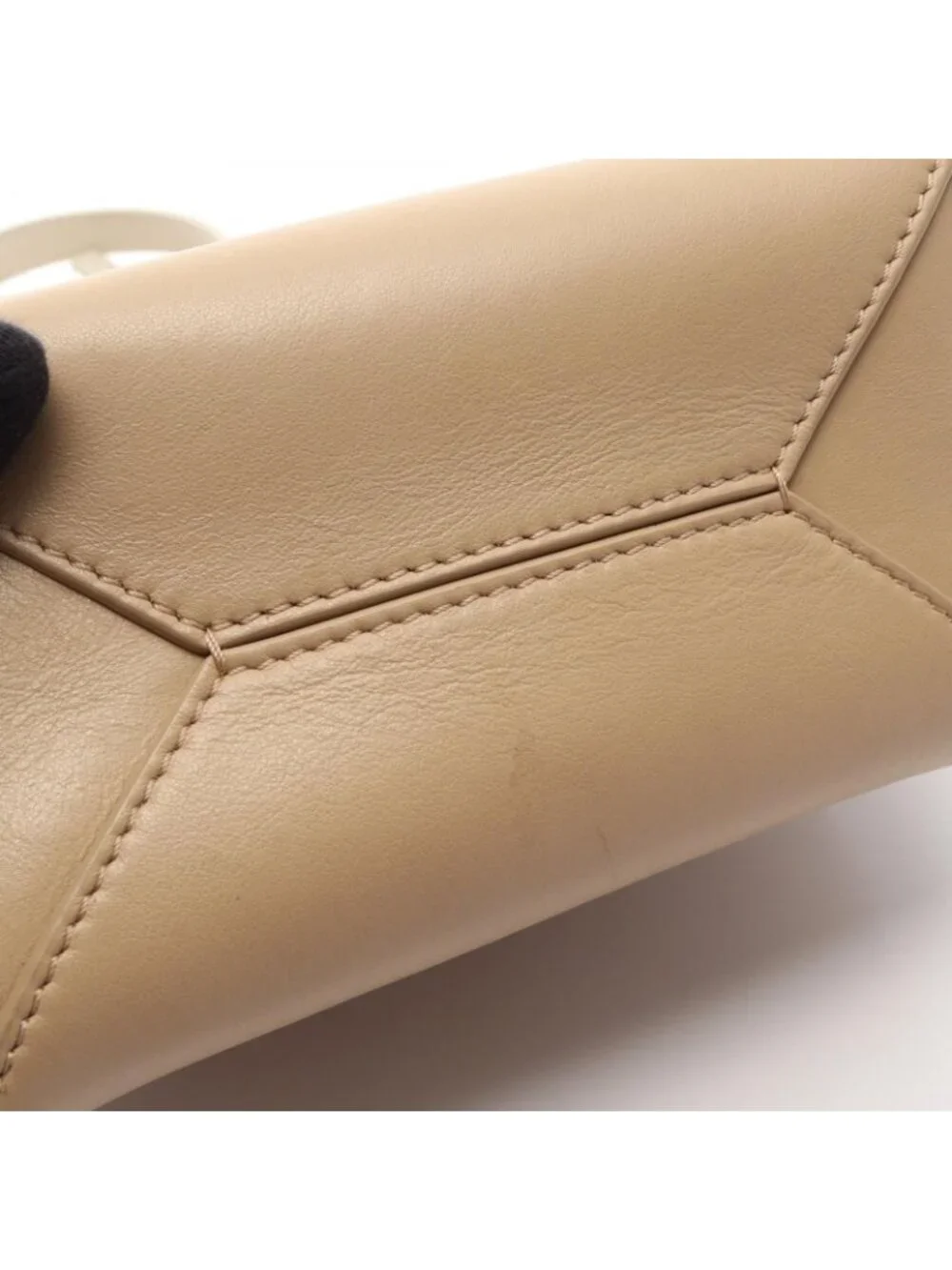 Loewe Handbag Puzzle Fold Mini 2-Way Beige Ivory Leather Tote